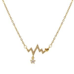 18K GOLD PLATED STAINLESS STEEL "HEART" NECKLACE